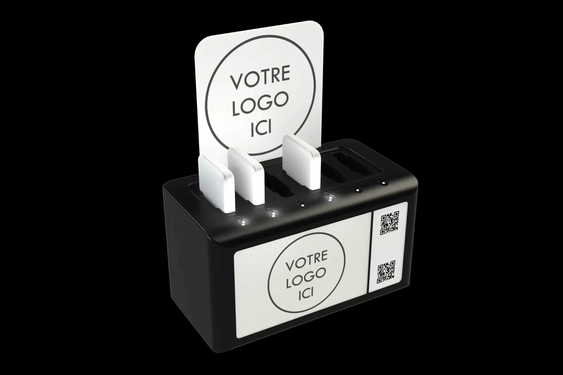 B6 - Borne de recharge portable pour smartphones - Station powerbank libre-service