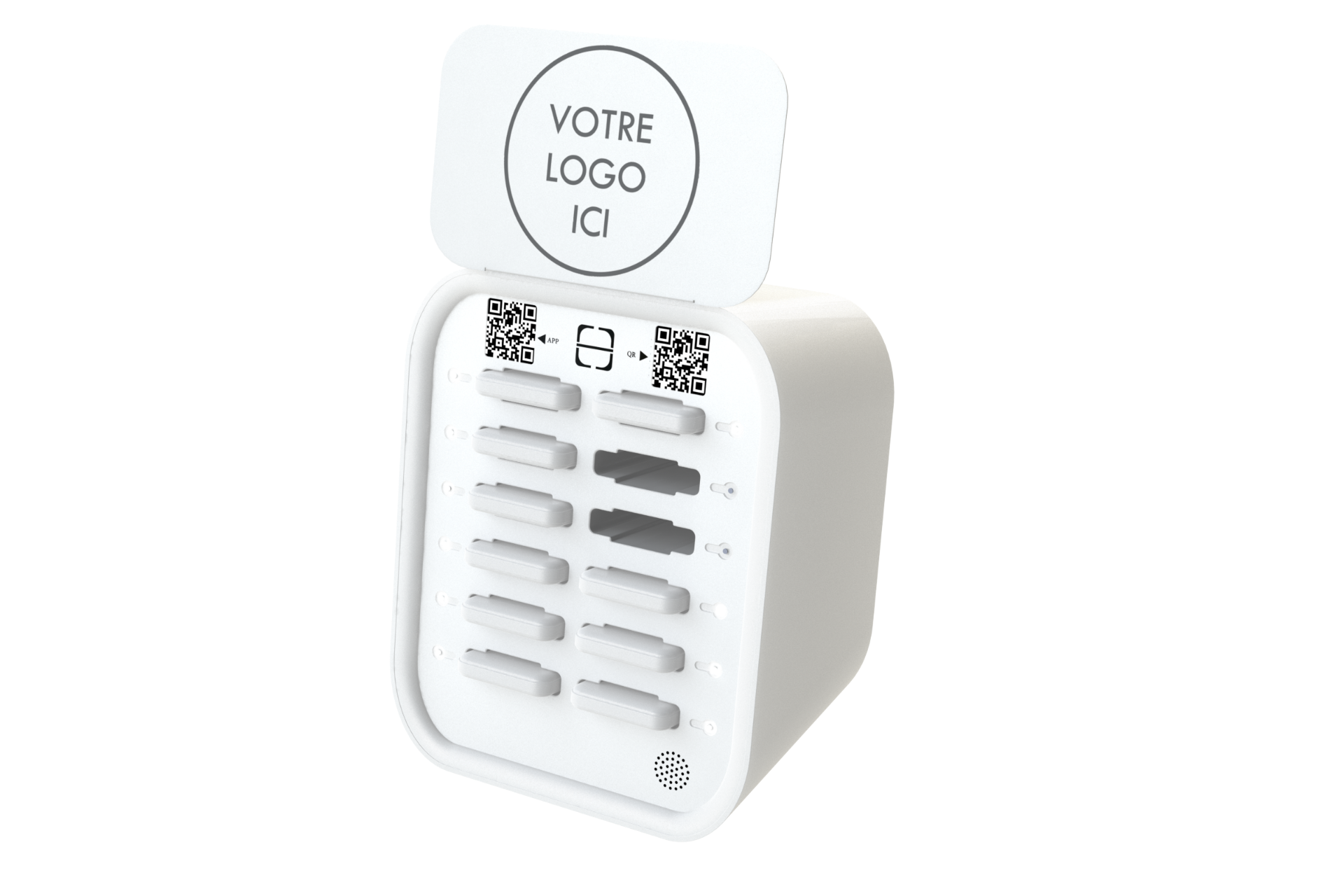 B12 - Borne de recharge portable pour smartphones - Station powerbank libre-service