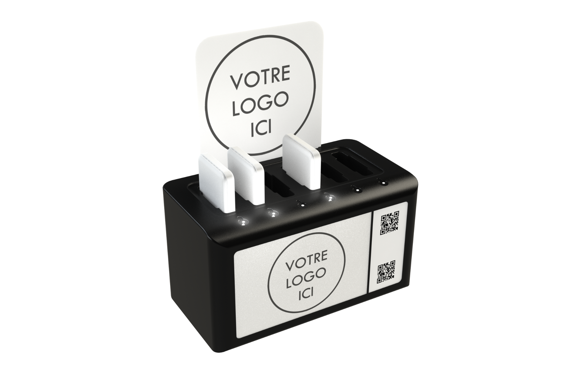 B6 - Borne de recharge portable pour smartphones - Station powerbank libre-service