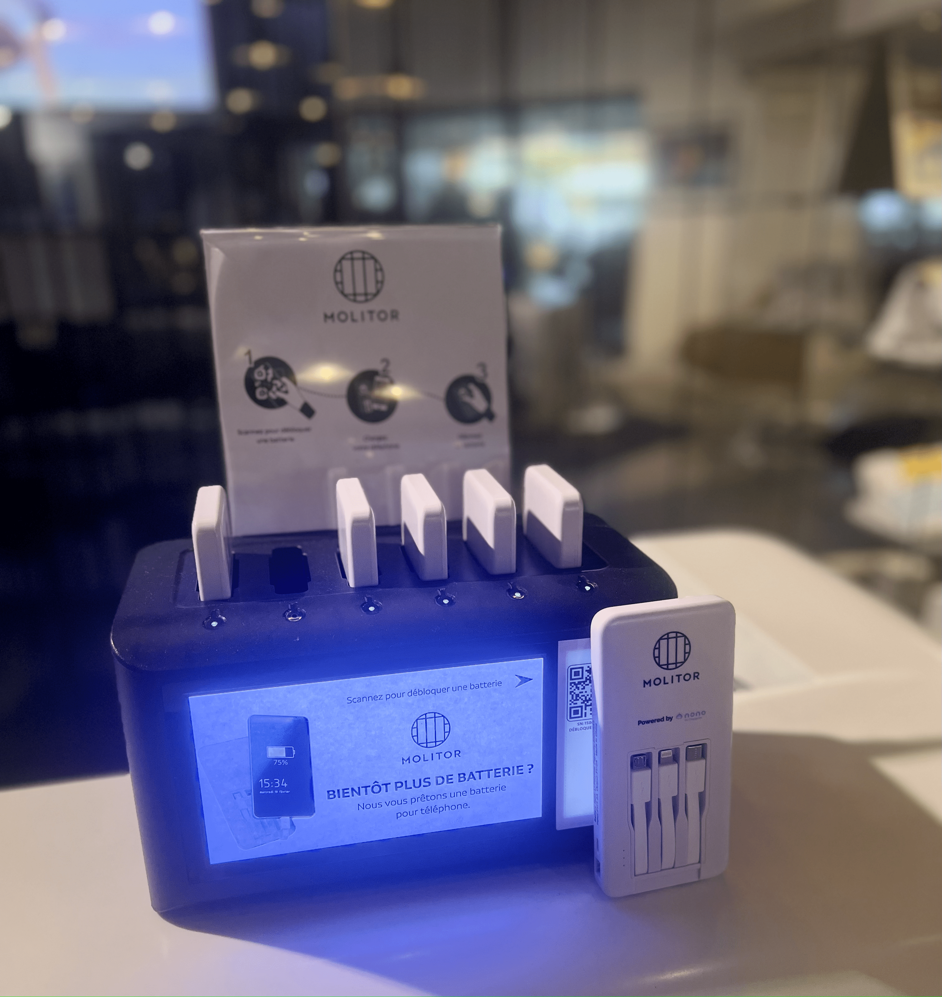 Installation borne recharge au complexe sportif Molitor Paris - service charging station